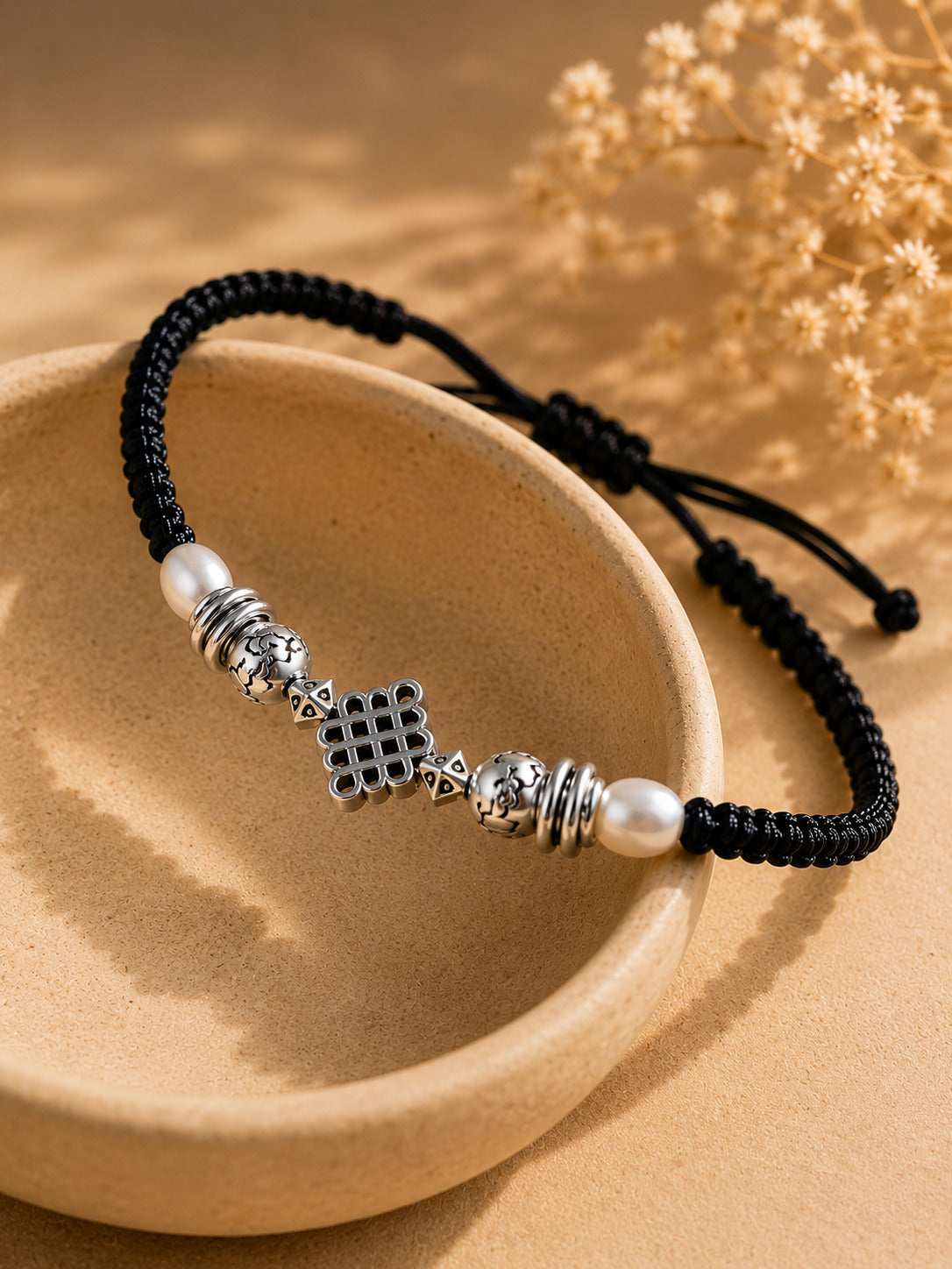 Silver-Plated Thread Anklet