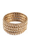 Gold-Plated American Diamond Stone-Studded & Beaded Finger Ring