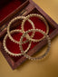Gold-Plated American Diamond Stone-Studded & Beaded Finger Ring