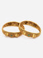 Panash Set Of 2 24CT Gold Plated Handcrafted Antique Bangles
