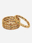 PANASH- Set Of 4 24 CT Gold-Plated Handcrafted Antique Bangles