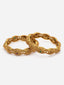 PANASH- Set Of 2 24 CT Gold-Plated Handcrafted Antique Bangles