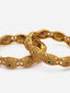 PANASH- Set Of 2 24 CT Gold-Plated Handcrafted Antique Bangles