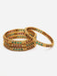 PANASH- Set Of 4 24 CT Gold-Plated Handcrafted Antique Bangles