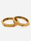 Set Of 2 24 CT Gold-Plated Antique Bangles