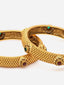 Set Of 2 24 CT Gold-Plated Antique Bangles
