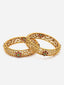 Set Of 2 24 CT Gold-Plated Antique Bangles