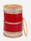 Gold-Plated Red AD-Studded Wedding Chuda Set Of 72