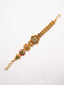 Gold-Plated Stones Studded Wraparound Bracelet