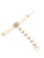 Gold-Plated Stones Studded & Beaded Hathphool Ring Bracelet