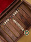 Gold-Plated Stones Studded & Beaded Hathphool Ring Bracelet