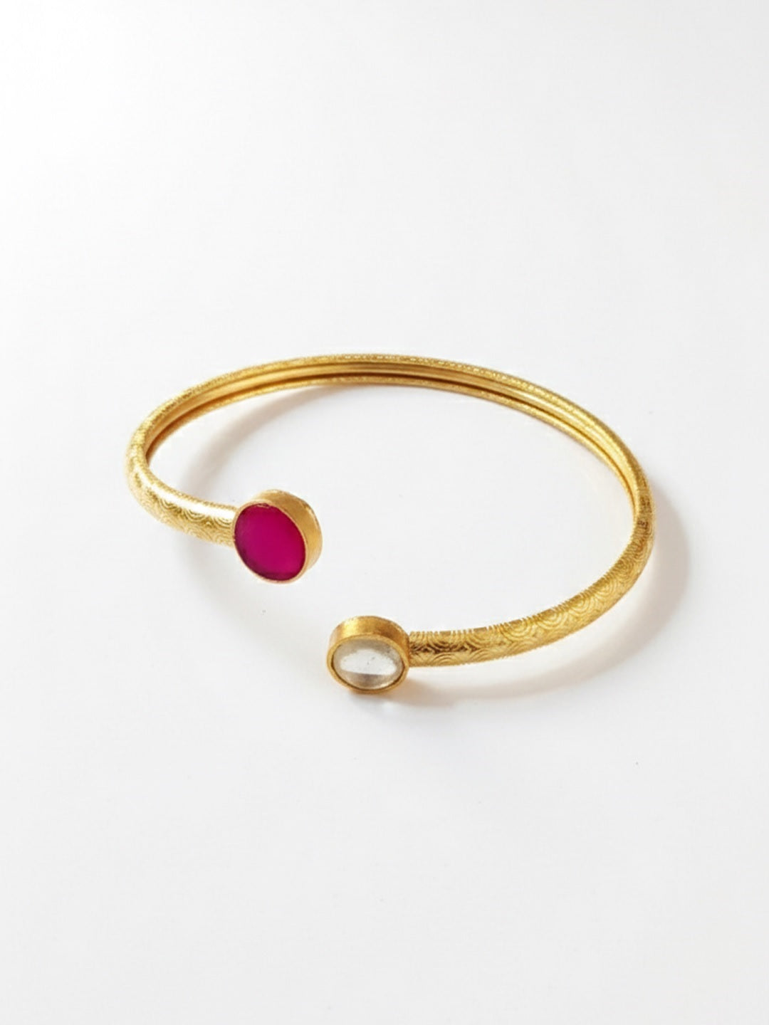 Women Brass Antique Gold-Plated Kada Bracelet