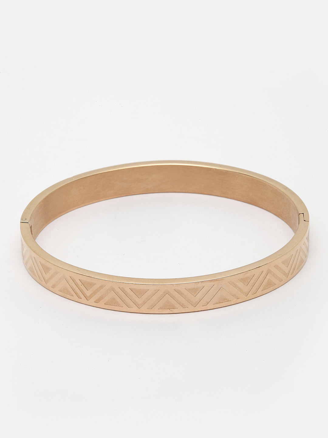 Women Gold-Toned Handcrafted Gold-Plated Bangle-Style Bracelet
