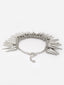 Women Silver-Toned & Plated Tribal Brass Spike Bracelet