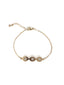 Women Set of 5 Gold-Plated & Red Charm Bracelets