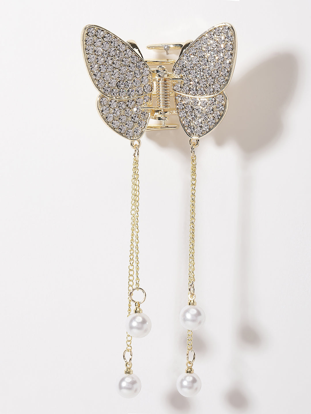 Embellished CZ Studded Butterfly Shaped Claw Clip