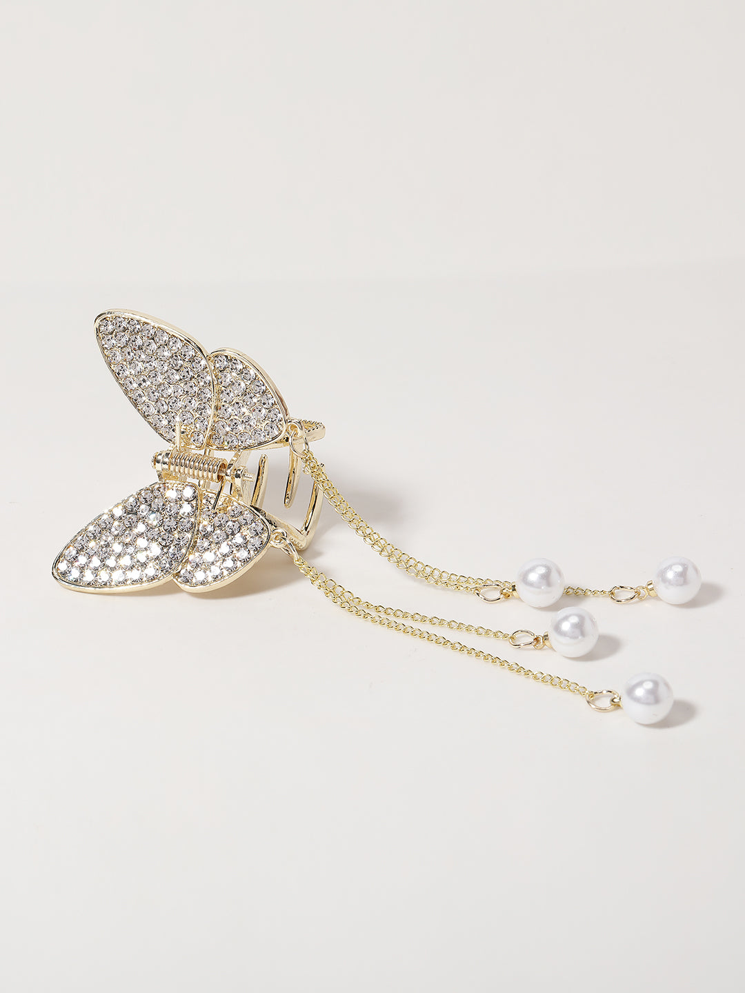 Embellished CZ Studded Butterfly Shaped Claw Clip