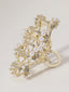 Gold Plated Stone & Pearls Studded Claw Clip