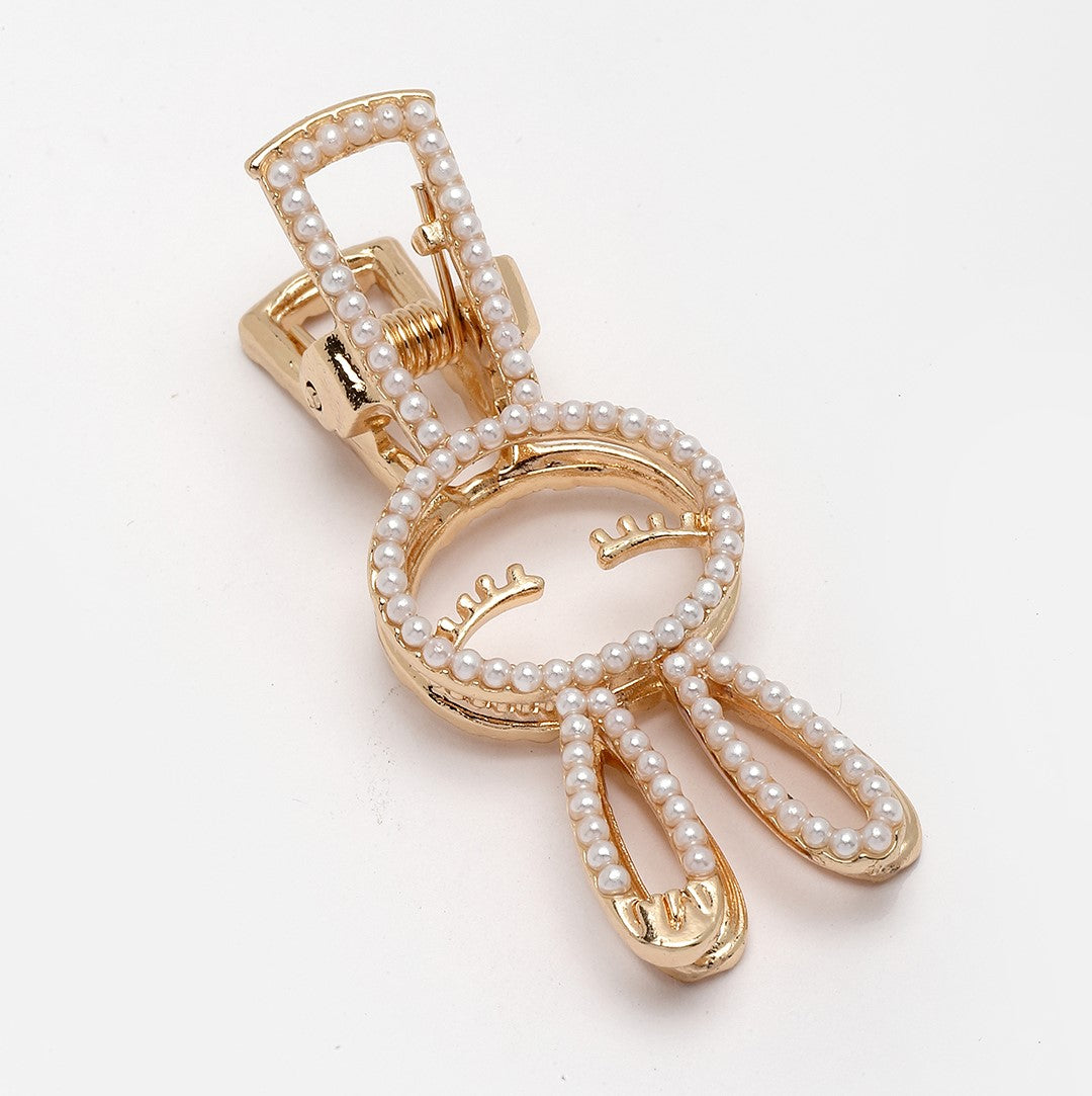 Girls Gold-Plated Embellished Alligator Hair Clip