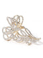 Gold-Plated Embellished Cubic Zirconia-Studded Claw Clip