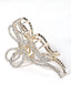Gold-Plated Embellished Cubic Zirconia-Studded Claw Clip