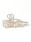 Gold-Plated Embellished Cubic Zirconia-Studded Claw Clip