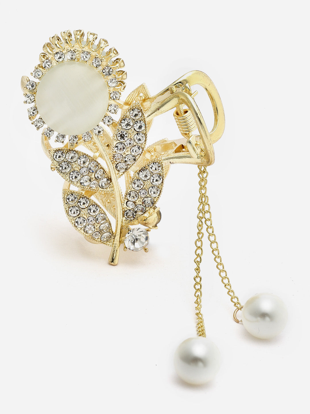 Gold-Plated Embellished Claw Clip