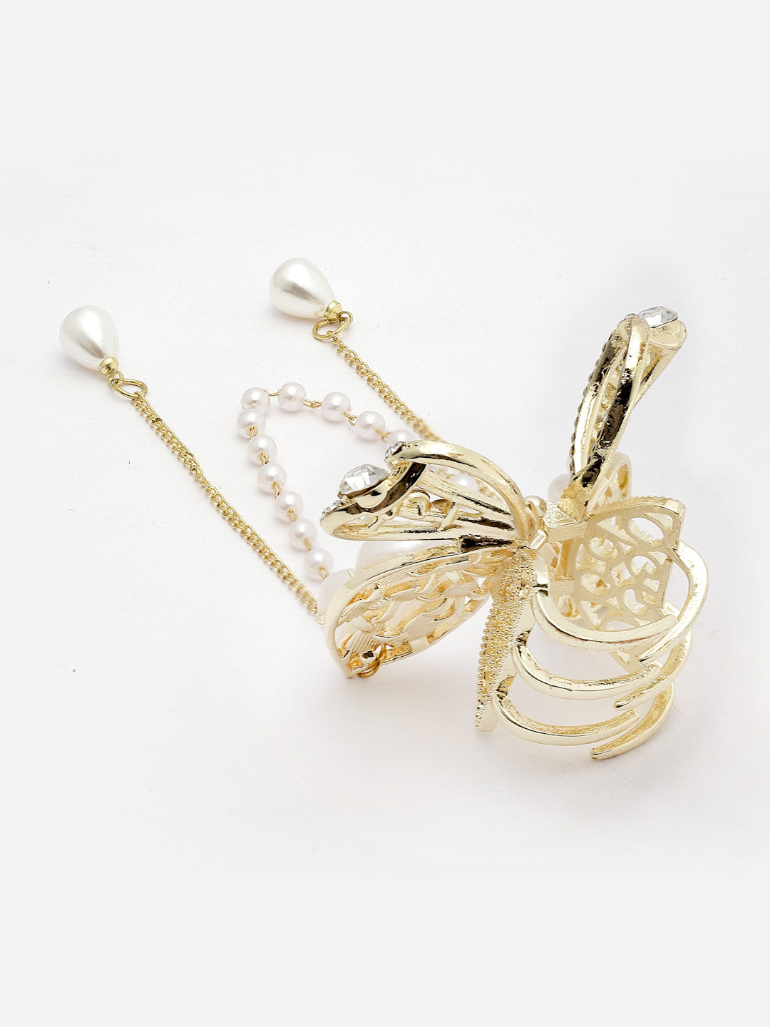 Gold-Plated Embellished Claw Clip