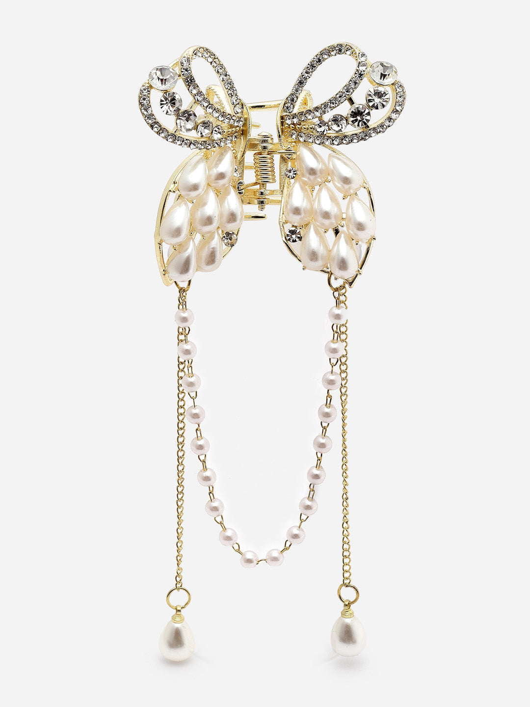 Gold-Plated Embellished Claw Clip