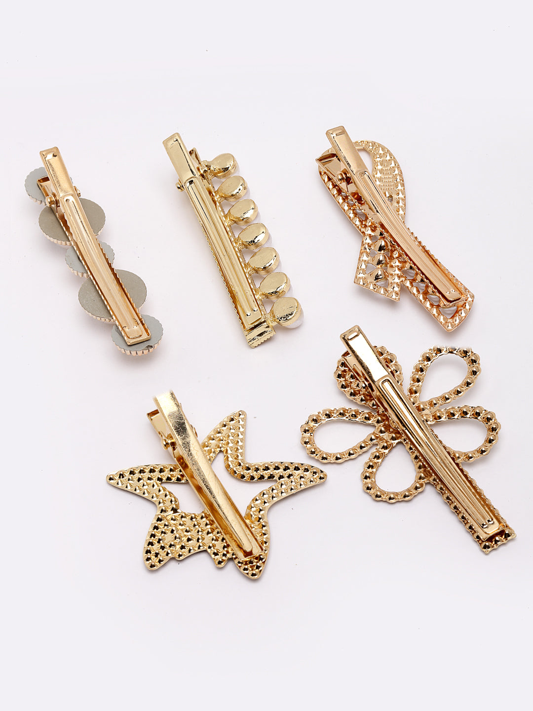 Women Set of 5 Embellished Alligator Hair Clip