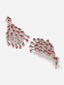 Silver-Plated Teardrop Shaped Drop Earrings