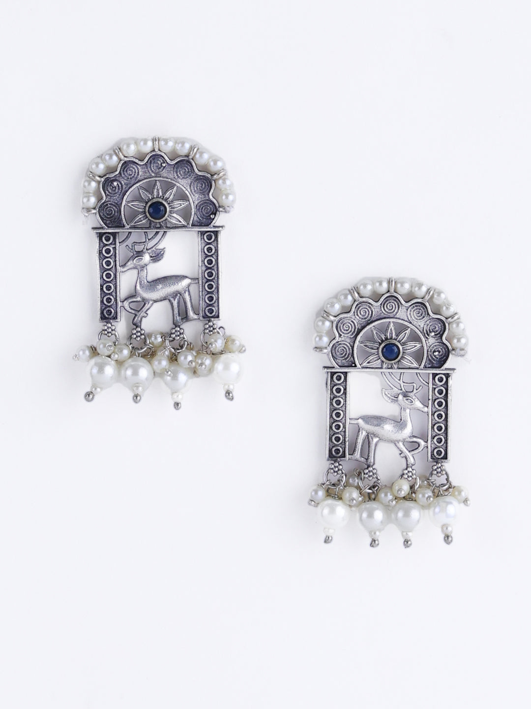 Silver-Plated Drop Earrings