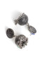 Silver-Plated Dome Shaped Oxidised Traditional Chain Jhumkas