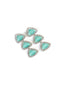 Silver -Plated Stones Studded Triangular Shaped Drop Earrings