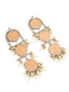 Silver-Plated Beaded Circular Shaped Oxidised Drop Earrings