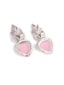 Silver-Plated Artifical Stones Studded Geometric Shaped Oxidised Drop Earrings