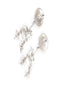 Silver-Plated Artifical Beaded Animal Shaped Oxidised Drop Earrings