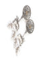 Silver-Plated Artifical Beaded Animal Shaped Oxidised Drop Earrings