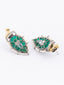 Silver-Plated Artificial Stones Studded & Beaded Teardrop Shaped Drop Earrings