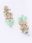Silver-Plate Artificial Beaded Contemporary Drop Earrings