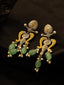 Silver-Plate Artificial Beaded Contemporary Drop Earrings