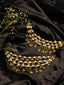 Gold-Plated Pearls Beaded Contemporary Ear Chain