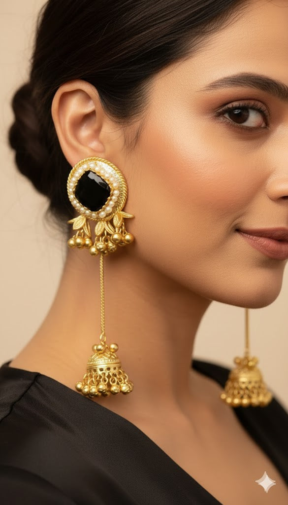 Geometric Jhumkas Earrings
