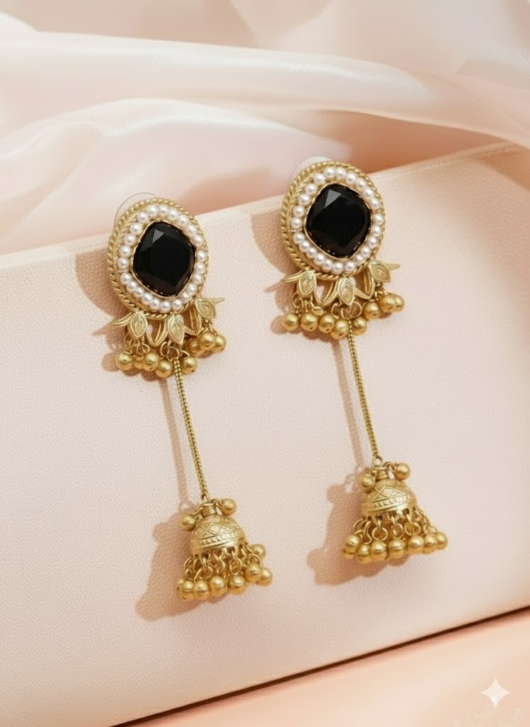 Geometric Jhumkas Earrings