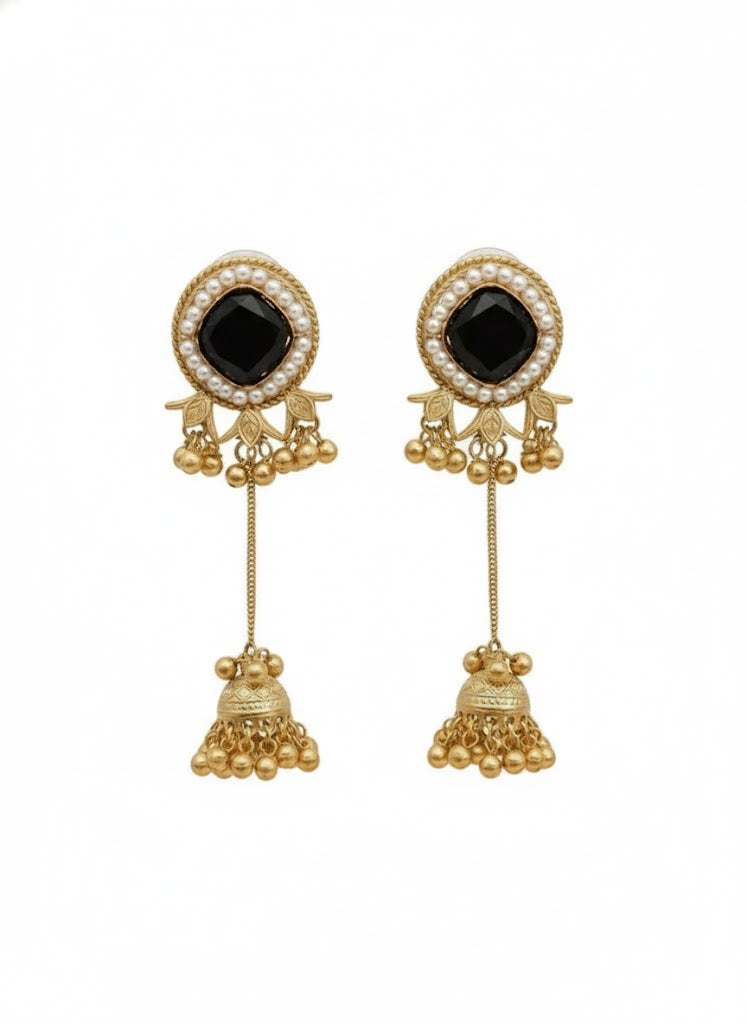 Geometric Jhumkas Earrings