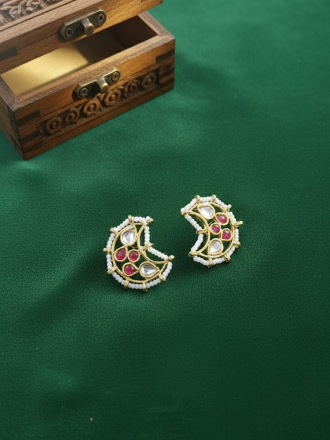 Crescent Shaped Studs Earrings