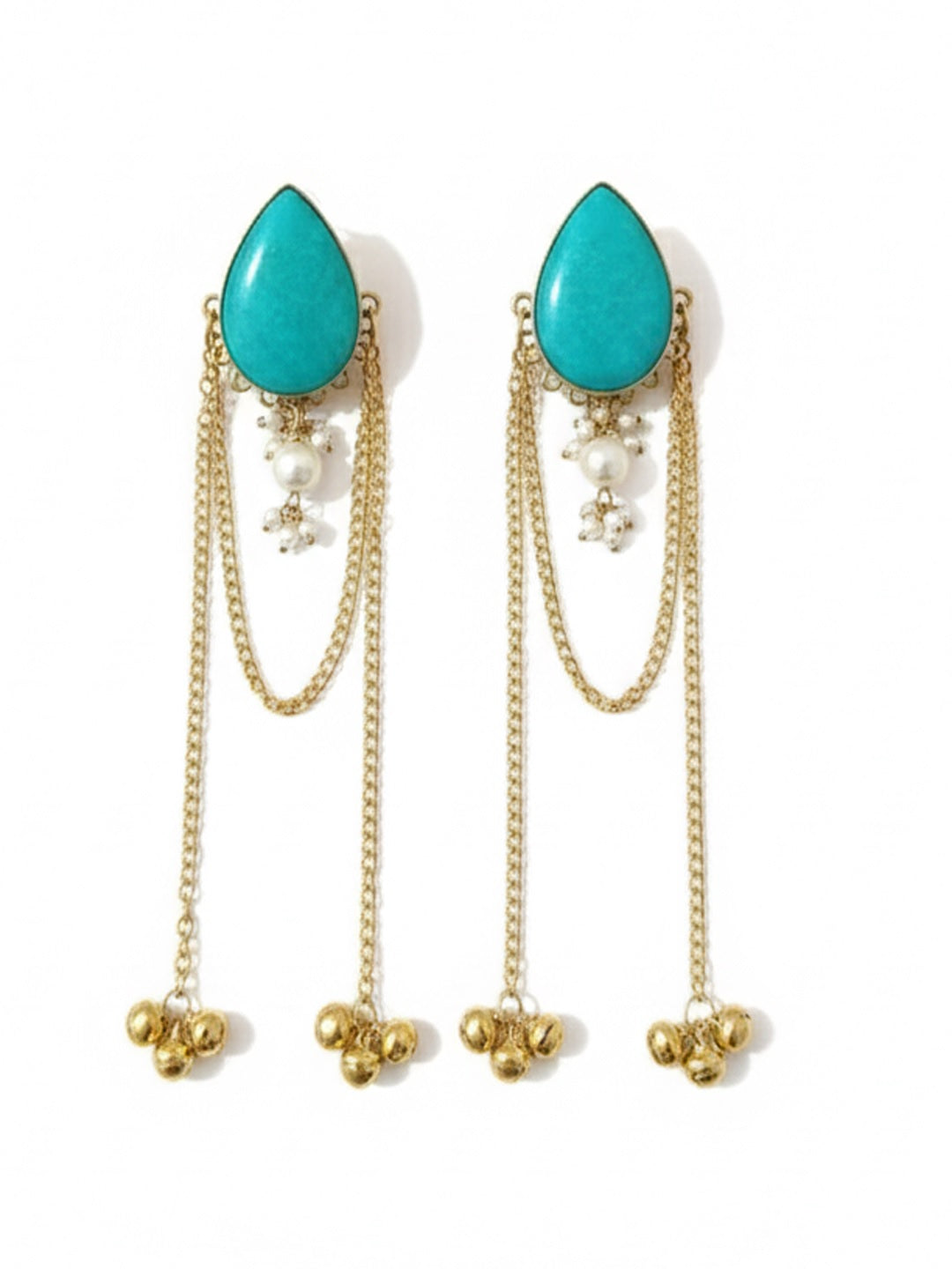 Teardrop Shaped Drop Earrings
