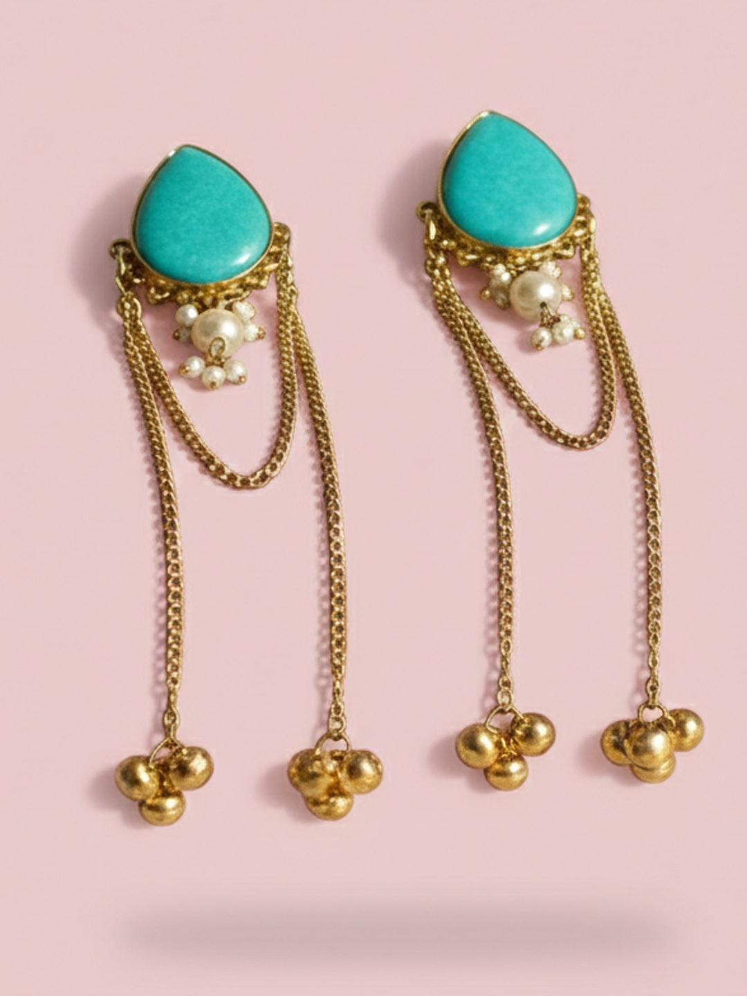 Teardrop Shaped Drop Earrings