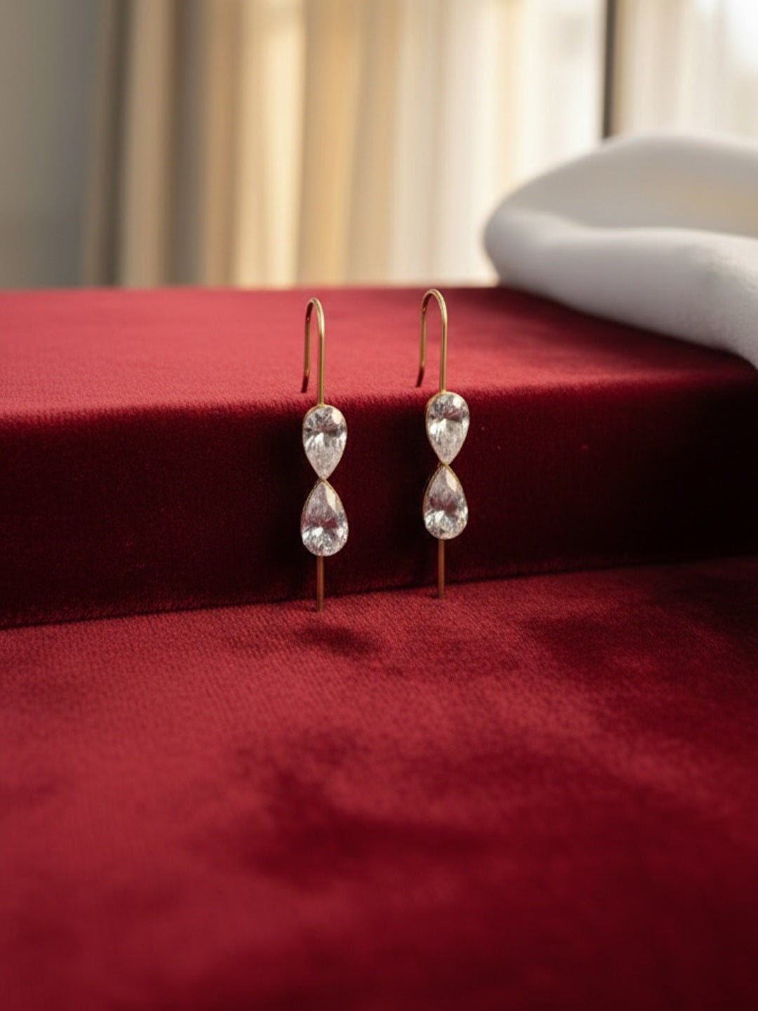 Teardrop Shaped Ear Cuff Earrings