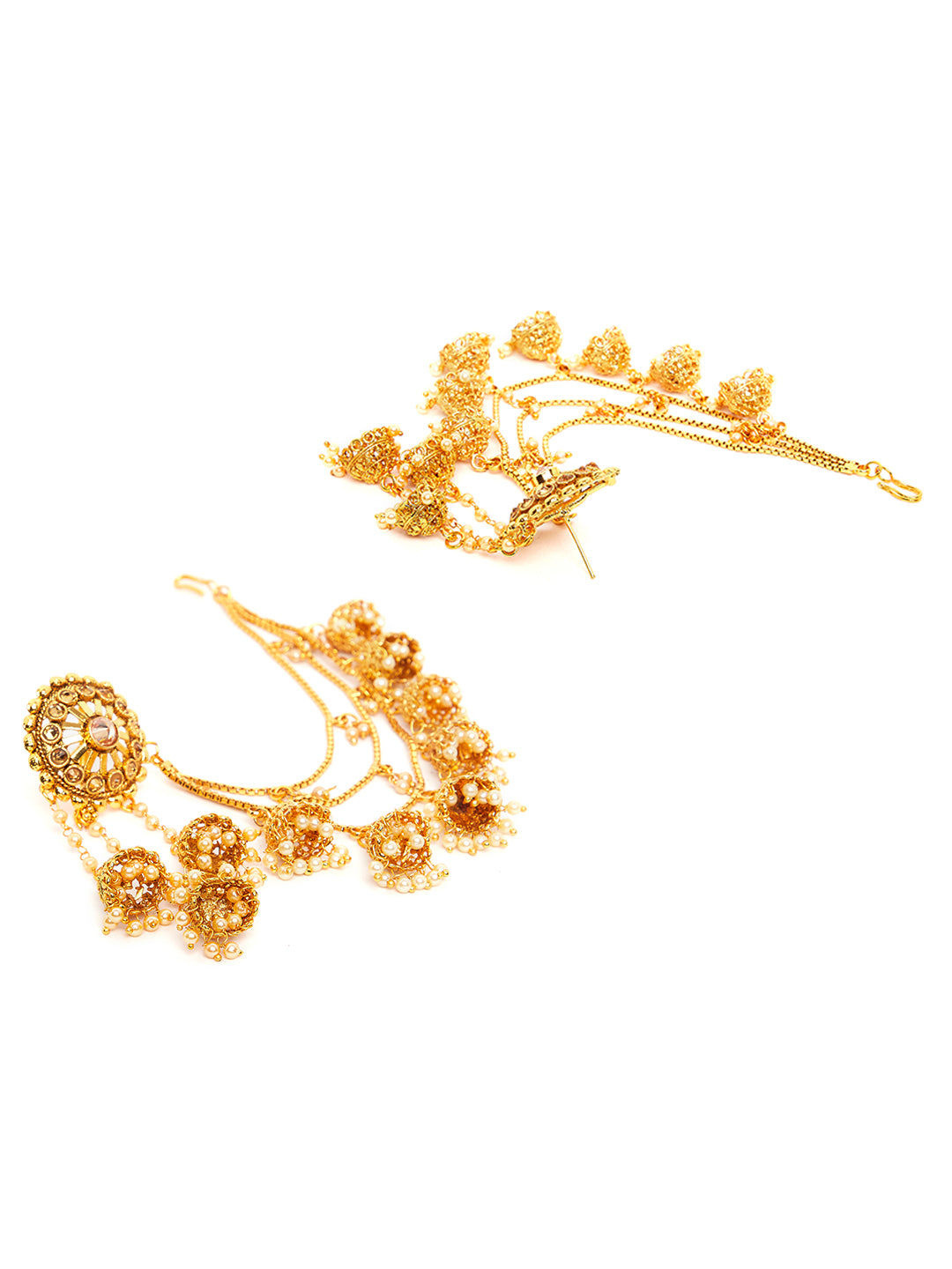 Gold-Plated Handcrafted Dome Shaped Jhumkas